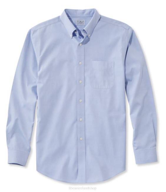 LLBean Wrinkle-Free Pinpoint Oxford Cloth Shirt Men J46J727 Clothing Blue