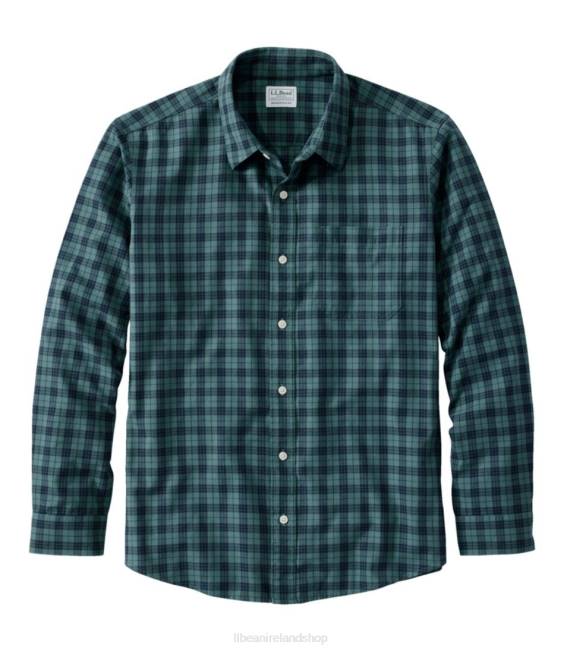 LLBean Wrinkle-Free Ultrasoft Brushed Cotton Shirt Men J46J186 Clothing Soft Spruce