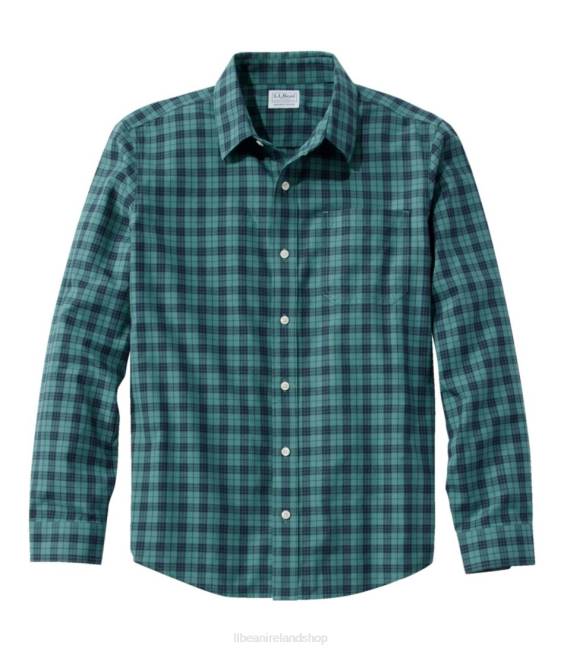 LLBean Wrinkle-Free Ultrasoft Brushed Cotton Shirt Men J46J295 Clothing Soft Spruce