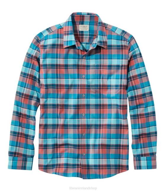 LLBean Wrinkle-Free Ultrasoft Brushed Cotton Shirt Men J46J5822 Clothing Sienna Brick