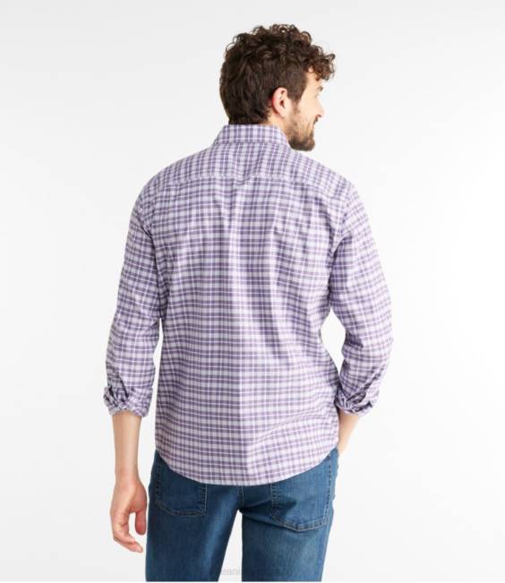 LLBean Wrinkle-Free Ultrasoft Brushed Cotton Shirt Men J46J5822 Clothing Sienna Brick