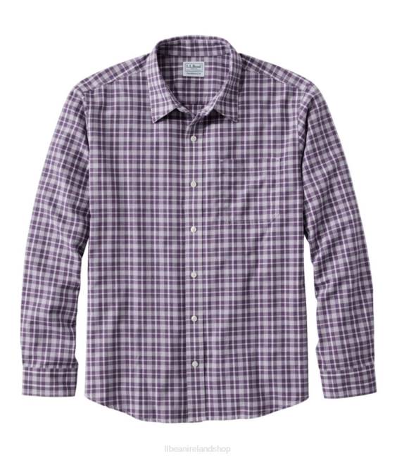 LLBean Wrinkle-Free Ultrasoft Brushed Cotton Shirt Men J46J6468 Clothing Muted Purple