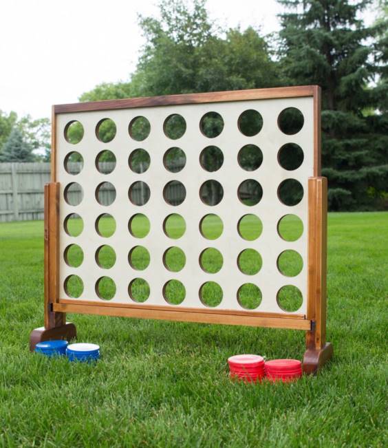 LLBean Yard Games Giant 4 In A Row Game Unisex J46J2108 Games  Recreation Multi Color