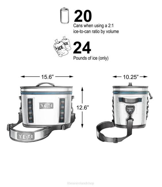 LLBean Yeti Hopper Flip 18 Cooler Unisex J46J3911 Camping Kitchen Charcoal