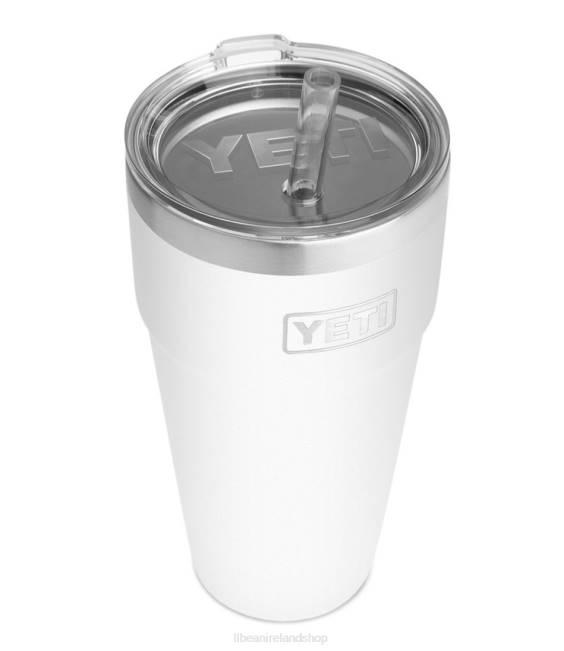LLBean Yeti Rambler Stackable Cup with Straw Unisex J46J6729 Outdoor Accessories White