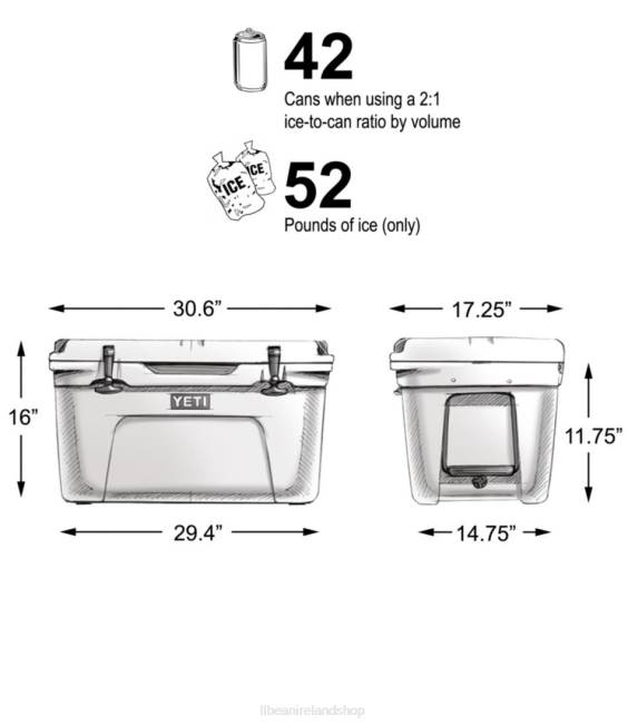 LLBean Yeti Tundra 65 Cooler Unisex J46J1298 Camping Kitchen Tan