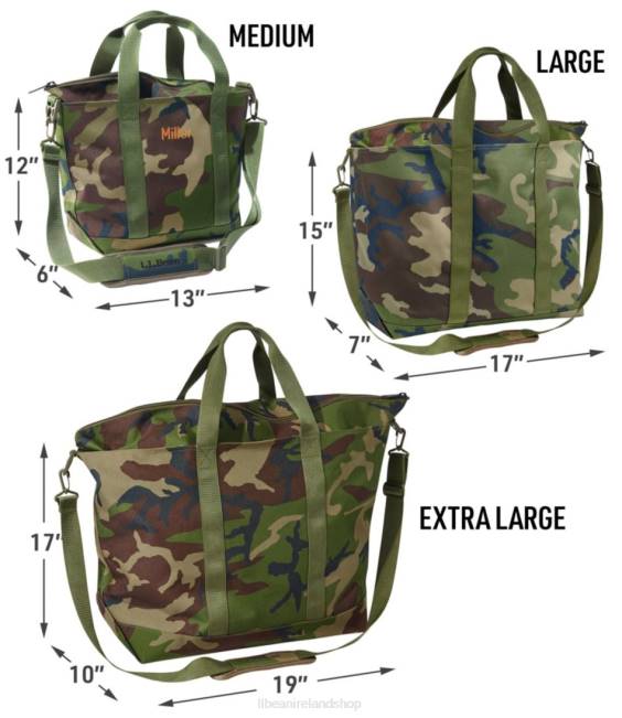 LLBean Zip Hunter\s Tote Bag With Strap Unisex J46J1303 Outdoor Equipment Gray Camo