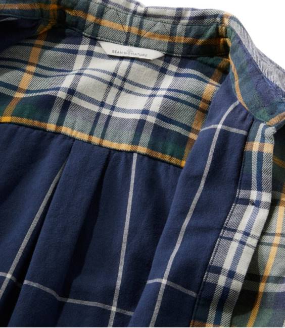 LLBean x Double L Signature Cotton Double-Weave Shirt Women J46J4682 Clothing Bright Navy