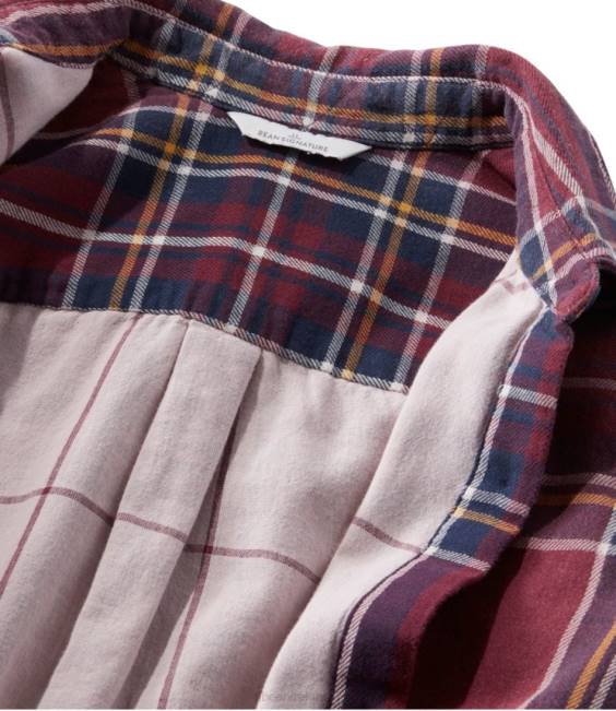 LLBean x Double L Signature Cotton Double-Weave Shirt Women J46J4682 Clothing Bright Navy
