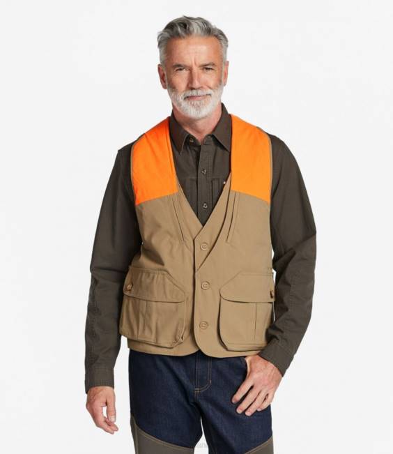 LLBean x Double L Upland Hunter\s Vest Men J46J1978 Outdoor Equipment Dark Khaki/Hunter Orange