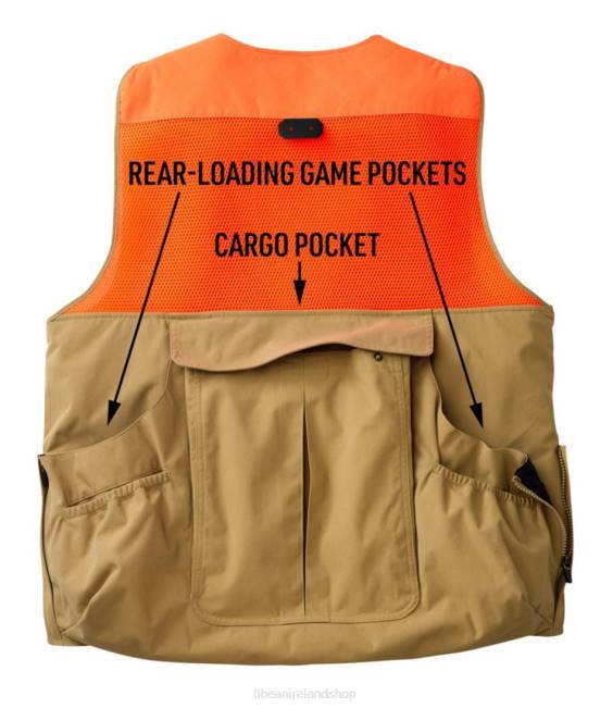 LLBean x Double L Upland Hunter\s Vest Men J46J1978 Outdoor Equipment Dark Khaki/Hunter Orange