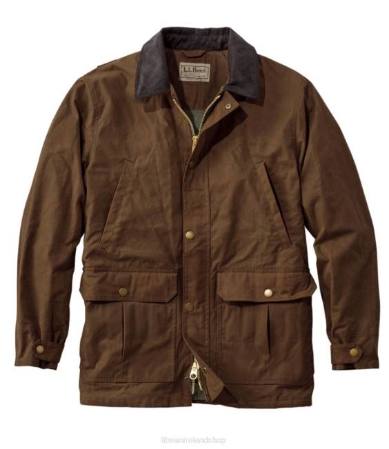 LLBean x Double L Waxed-Cotton Upland Coat Men J46J952 Outdoor Equipment Maple Brown