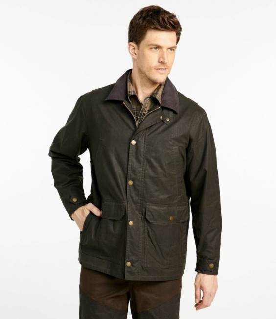 LLBean x Double L Waxed-Cotton Upland Coat Men J46J952 Outdoor Equipment Maple Brown