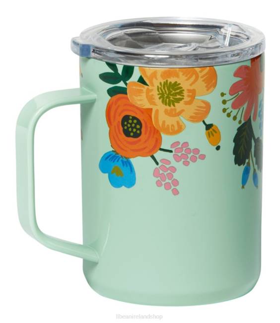 LLBean x Rifle Paper Co Corkcicle Mug Lively Floral Unisex J46J2132 Outdoor Accessories Mint