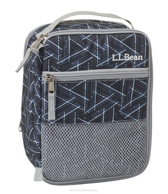 L.L.Bean Expandable Lunch Box Print Unisex J46J5465 Accessories Midnight Black Triangles