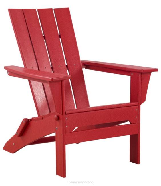 L.L.Bean All-Weather Adirondack Chair Square-Back Unisex J46J4447 Backyard & Patio Classic Red