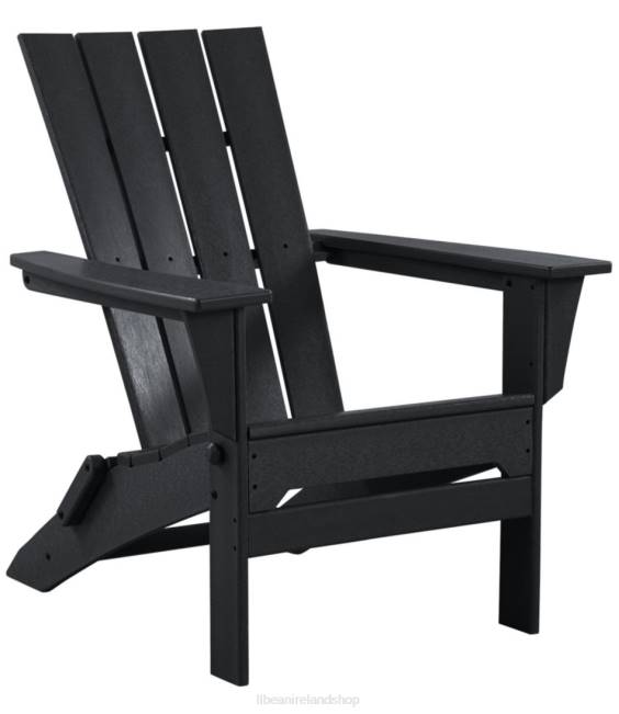 L.L.Bean All-Weather Adirondack Chair Square-Back Unisex J46J6358 Backyard & Patio Black