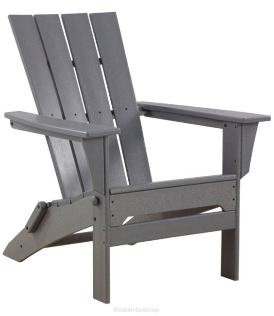 L.L.Bean All-Weather Adirondack Chair Square-Back Unisex J46J7277 Backyard & Patio Slate Gray