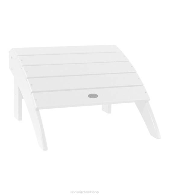 L.L.Bean All-Weather Adirondack Footstool Unisex J46J7266 Backyard & Patio White