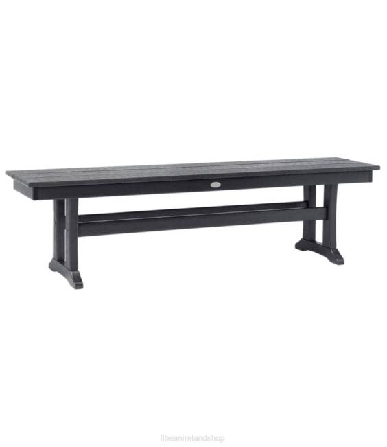 L.L.Bean All-Weather Farmhouse Bench Unisex J46J4449 Backyard & Patio Black
