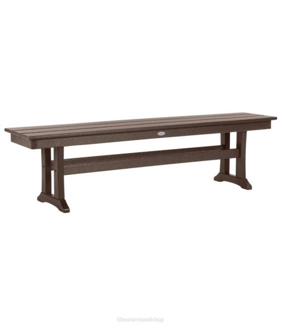L.L.Bean All-Weather Farmhouse Bench Unisex J46J5600 Backyard & Patio Mahogany
