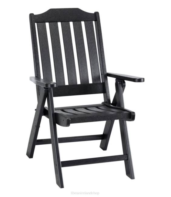 L.L.Bean All-Weather Folding Chair Unisex J46J4439 Backyard & Patio Black