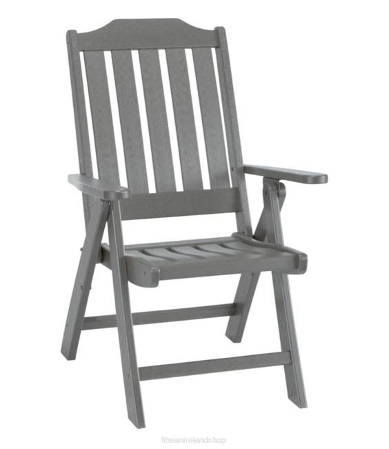 L.L.Bean All-Weather Folding Chair Unisex J46J6846 Backyard & Patio Slate Gray