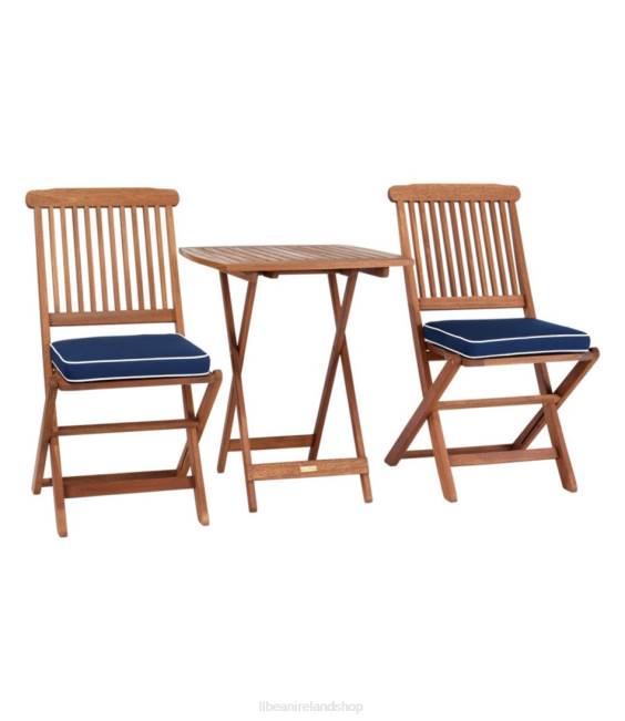 L.L.Bean Eucalyptus 3-Piece Bistro Set Unisex J46J2811 Backyard & Patio Natural