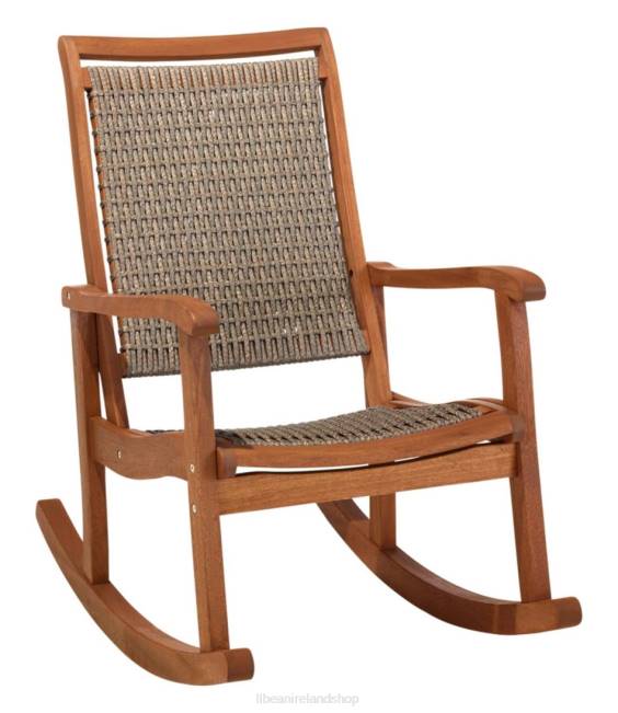 L.L.Bean Wicker Eucalyptus Rocker Unisex J46J2753 Backyard & Patio Natural