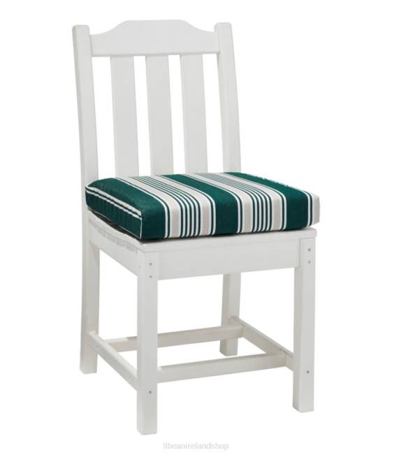 L.L.Bean Casco Bay Cushion for All-Weather Armless/Folding Chair Stripe Unisex J46J5595 Backyard & Patio Green/Sand Multi
