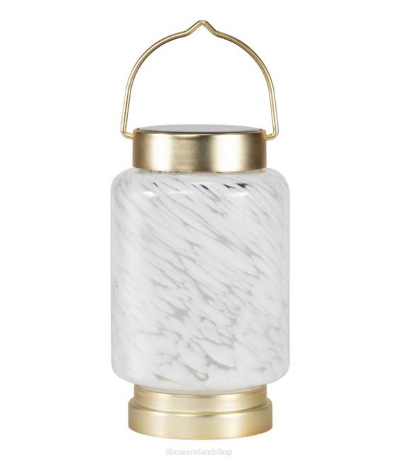 L.L.Bean Boaters Solar Lantern Cylinder Unisex J46J2778 Backyard & Patio White