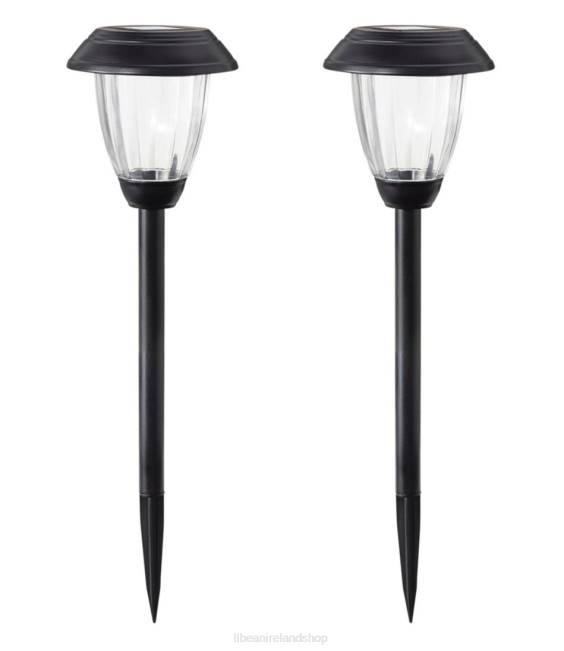 L.L.Bean Solar Stakes Set of Two Unisex J46J2781 Backyard & Patio Black