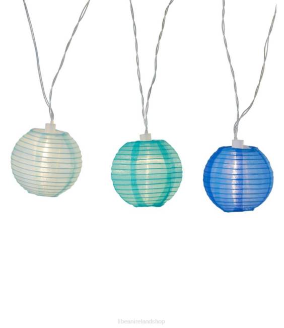 L.L.Bean Solar String Lights Unisex J46J2856 Backyard & Patio Blue Multi