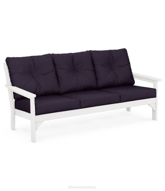 L.L.Bean All-Weather Patio Sofa with Textured Cushions Unisex J46J2870 Home Goods Navy