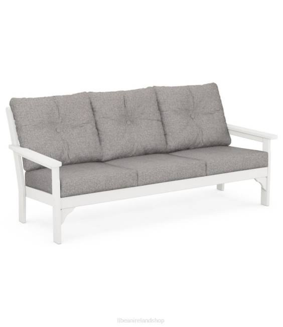 L.L.Bean All-Weather Patio Sofa with Textured Cushions Unisex J46J4542 Home Goods Gray