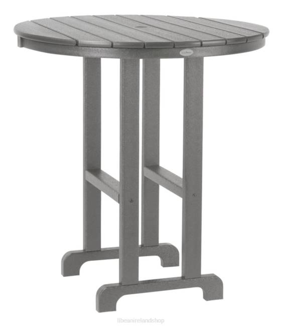 L.L.Bean All-Weather Counter-Height Table 36'' Round Unisex J46J5632 Backyard & Patio Slate Gray