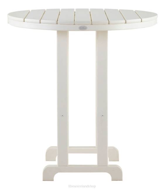 L.L.Bean All-Weather Counter-Height Table 36'' Round Unisex J46J6378 Backyard & Patio White