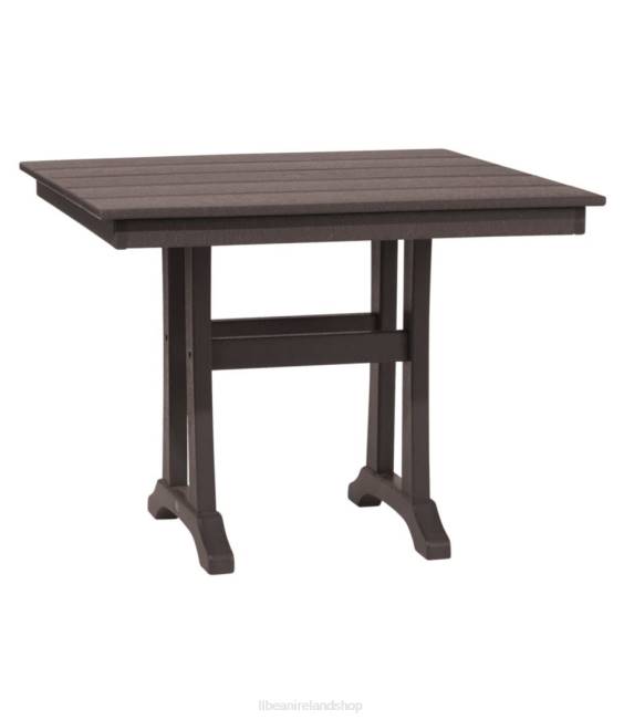 L.L.Bean All-Weather Farmhouse Table Square Unisex J46J4385 Backyard & Patio Mahogany