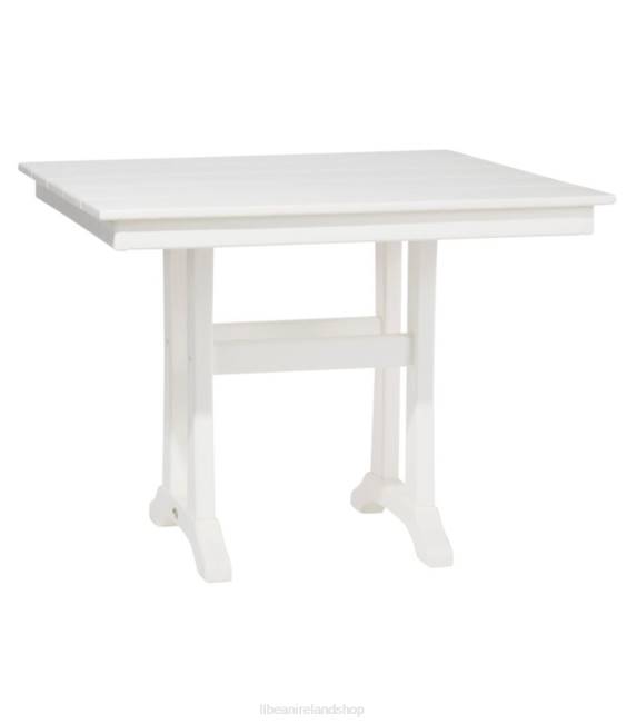 L.L.Bean All-Weather Farmhouse Table Square Unisex J46J5549 Backyard & Patio White