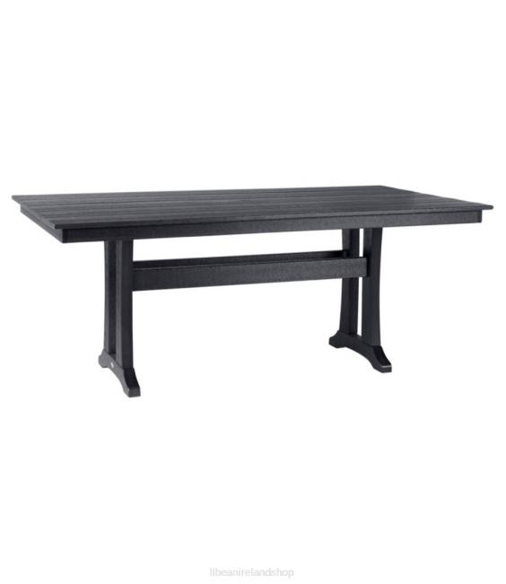 L.L.Bean All-Weather Farmhouse Table Unisex J46J4446 Backyard & Patio Black