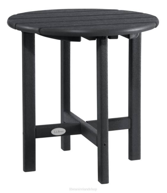 L.L.Bean All-Weather Round Side Table Unisex J46J6317 Backyard & Patio Black