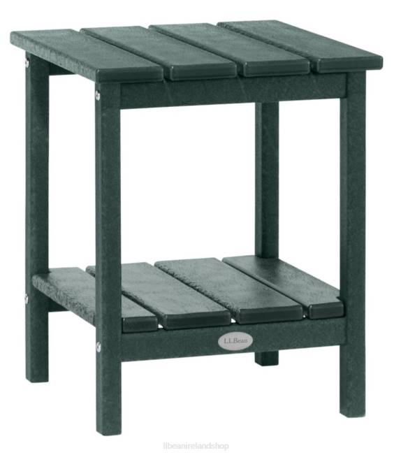 L.L.Bean All-Weather Square Side Table Unisex J46J4363 Backyard & Patio Green