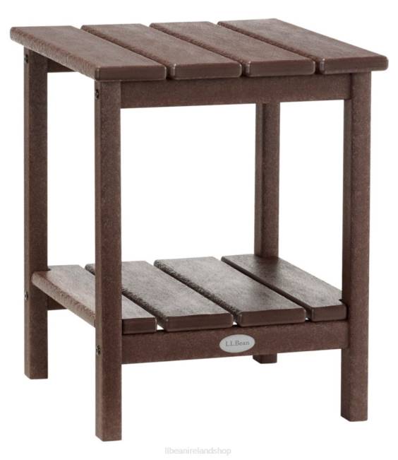 L.L.Bean All-Weather Square Side Table Unisex J46J6811 Backyard & Patio Mahogany