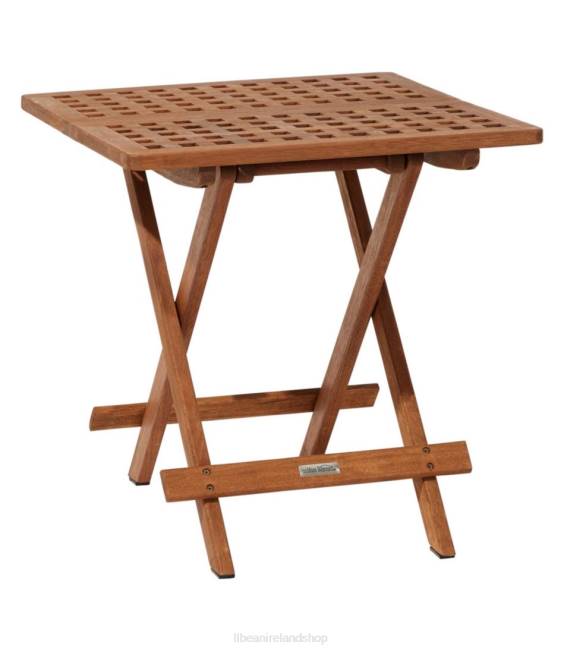 L.L.Bean Eucalyptus Folding Side Table Unisex J46J2777 Backyard & Patio Natural