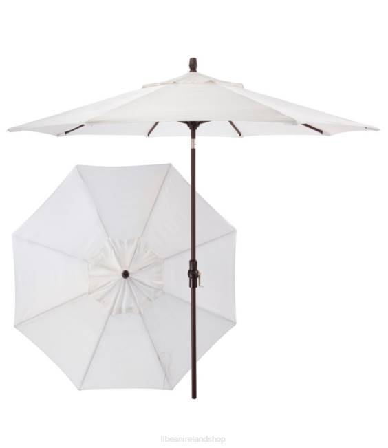 L.L.Bean Sunbrella Market Umbrella Aluminum Unisex J46J2626 Backyard & Patio Sea Salt