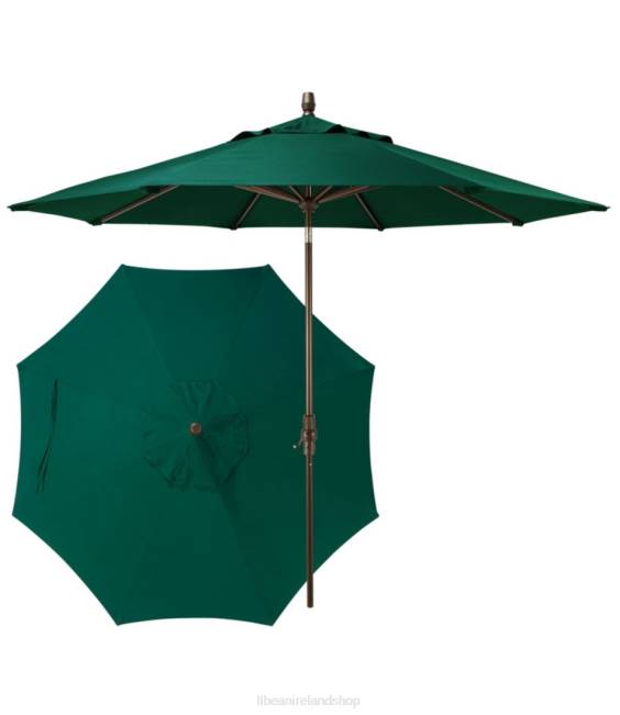 L.L.Bean Sunbrella Market Umbrella Aluminum Unisex J46J5583 Backyard & Patio Hunter Green
