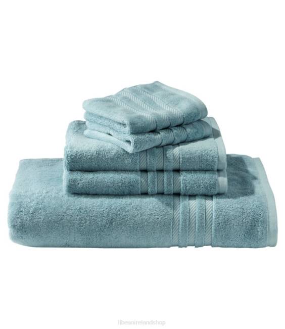 L.L.Bean Organic Cotton Towel Unisex J46J2493 Bath Blue Quartz