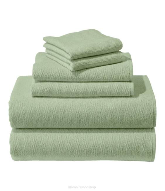 L.L.Bean Organic Textured Cotton Towel Set Unisex J46J6320 Bath Antique Pine