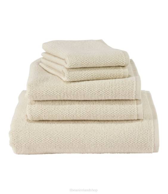 L.L.Bean Organic Textured Cotton Towel Unisex J46J6788 Bath Antique White