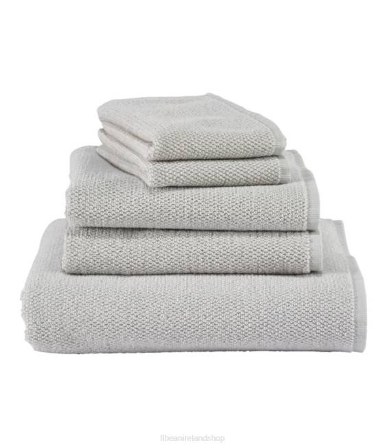 L.L.Bean Organic Textured Cotton Towel Unisex J46J7115 Bath Vapor Gray